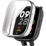 Microsonic Xiaomi Redmi Watch 3 Kılıf 360 Full Round Soft Silicone Gümüş