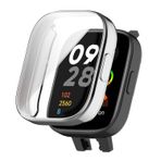 Microsonic Xiaomi Redmi Watch 3 Lite için Kılıf 360 Full Round Soft Silicone Gümüş [Redmi Watch 3 Lite ile Uyumlu Kılıf - Gümüş]