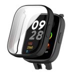 Microsonic Xiaomi Redmi Watch 3 Lite için Kılıf 360 Full Round Soft Silicone Siyah [Redmi Watch 3 Lite ile Uyumlu Kılıf - Siyah]