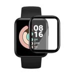 Microsonic Xiaomi Redmi Watch Tam Kaplayan Temperli Cam Full Ekran Koruyucu Siyah [Redmi Watch ile Uyumlu Ekran Koruyucu]