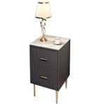 Mid Century Modern Komodin, 2 Çekmeceli - Yatak Odası ve Oturma Odası için Kompakt Ahşap Yan Sehpa - Küçük Alanlar için Şık Depolama Çözümü
