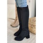 Mida Shoes 001 Siyah Süet Kadın Çizme