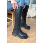 Mida Shoes 8012 Siyah Deri Kadın Çizme