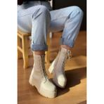 Mida Shoes Martins Ten Deri Kadın Bot
