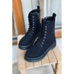 Mida Shoes Morty Siyah Süet Kadın Bot