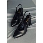 Mida Shoes Y101 Siyah Kadın Topuklu Ayakkabı