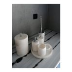 Midas Beyaz 7'li Mermer Banyo Seti BEYAZ-KRİSTAL-SİLVER aksesuar Mermer 7 Parça
