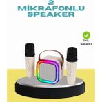 Midas Toptan Home LED Işıklı Taşınabilir Karaoke Hoparlör – USB & Aux Girişli - Çok Renkli