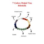 Midas Yıldızı Doğal 7 Çakra Bilekliği Kristal Kuvars, Ametist, Sodalit, Aventurin, Kaplan Gözü, Sitrin, Akik 7çakra3