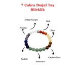 Midas Yıldızı Doğal 7 Çakra Bilekliği Kristal Kuvars, Ametist, Sodalit, Aventurin, Kaplan Gözü, Sitrin, Akik