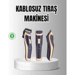 MidasTech Unisex Şarjlı Saç ve Sakal Tıraş Makinesi – Ayarlanabilir Tarak Başlıkları, Sessiz Motor M - Renkli