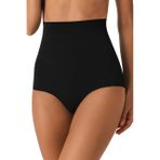 Mideli Yüksek Bel Dikişsiz Şekillendirici Slip Korse – Siyah (XL)