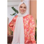 Mides scarf Tesettür Pamuk Kraş Cazz Şal Modeli-kırık Beyaz