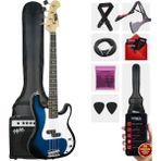 Midex CBG-460BL 46 İNÇ 4/4 Yetişkin Amfili Bas Gitar Seti Blue - Mavi