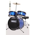 Midex CD300X-BL Akustik Junior Davulu Seti 5-14 Yaş İçin Full Set Çocuk Baterisi