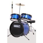 Midex Cd300x-blue Akustik Junior Çocuk Baterisi Davulu 5-14 Yaş Için Full Set