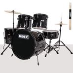 Midex CD900X-BK 22'' Yetişkin 22B-13T-12T-16F-14S 5 Parça Akustik Bateri Davul Seti