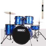 Midex CD900X-BL 22'' Yetişkin 22B-13T-12T-16F-14S 5 Parça Akustik Bateri Davul Seti