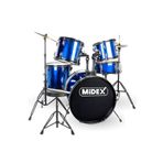 Midex CD900X-BL 22'' Yetişkin 22B-13T-12T-16F-14S 5 Parça Akustik Bateri Davul Seti