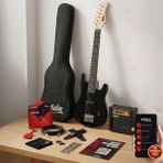 Midex CEG-30BK Amfili Full 1/4 30 İnç Elektro Gitar Seti Full Black - Siyah