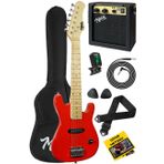 Midex CEG-30RD 4-6 Yaş Çocuklar İçin Amfili Full 1/4 30 İnç Elektro Gitar Seti RED
