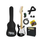 Midex CEG-30WB 4-6 Yaş Çocuklar İçin Amfili Full 1/4 30 İnç Elektro Gitar Seti White Black