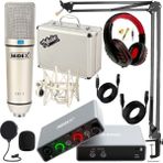 Midex Central-Gr Pack-3 Stüdyo Kayıt Ekipmanları GLX-700GR Ses Kartı Cx1 stüdyo Mikrofon - Gri