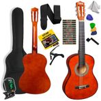 Midex CG-36BRW-PAK Kaliteli 36 İnç 3/4 Juniur Çocuk Gitarı 8-12 Yaş Arası (Tuner Çanta Capo Askı Nota Sticker Pena Metod)