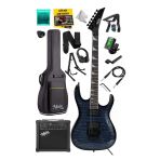 Midex Crade-25Amp Blue Rosewood Super Strat Kasa Hh Yüksek Kaliteli 25W Amfili Elektro Gitar Seti