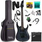 Midex CRADE-25AMP Grey Rosewood Super Strat Kasa Hh Yüksek Kaliteli 25W Amfili Elektro Gitar Seti - Gri