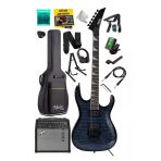 Midex Crade-50Amp Blue Rosewood Super Strat Kasa Hh Yüksek Kaliteli 50W Amfili Elektro Gitar Seti