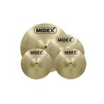Midex Cym-20 Cymbal Bateri Zil Seti ( 2X14'' Hi Hat 16'' Crash ve 18'' Crash/ride)