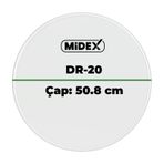 Midex DR-20R Şeffaf Renk 20 İnç Kick Bateri Davul Derisi Drumhead 20'' inch (50.80 cm)