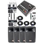 Midex Extreme Paket-2 Mixer Hoparlör Mikrofon Full Ses Sistemi Seti