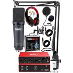 Midex Functional Paket-4 Studyo Ekipmanlari Mikrofon 4 Cikis Ses Karti Full Set