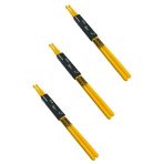 Midex GFK-801YL-3X 5A Bateri Baget Kırılmaz Polyemid Sarı Renk Davul Bageti 5A Drumsticks 6 Adet (3 Çift)