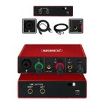 Midex GLX-500 Pro 2 Giriş 2 Çıkış USB Stüdyo Ses Kartı ve XLR Kablo