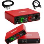 Midex GLX-700RD XLR Üst Segment Usb Stüdyo Ses Kartı 2 Giriş 2 Çıkış 24bit/192kHz - Kırmızı
