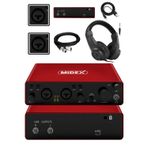 Midex GLX-800RD-H Üst Segment USB Stüdyo Ses Kartı + Kulaklık + Kablo