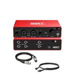 Midex GLX-900 PRO Üst Segment Usb Stüdyo Ses Kartı 4 Giriş 4 Çıkış 24bit/192kHz