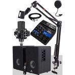 Midex Impressive Paket-1 Monitör Mikrofon Mikserli Stüdyo Ekipmanları Kayıt Seti