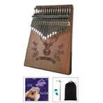 Midex KLX-456 17 Çelik Tuşlu Türkçe Metod Çanta Çekiç Hakiki Maun Ağacı Kalimba