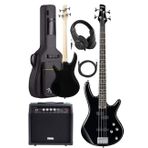 Midex MBG-400BK-20AMP 4 Telli Bas Gitar ve 20W Amfi Gigbag Kulaklık Full Set