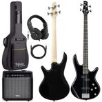 Midex MBG-400BK-25AMP 4 Telli Bas Gitar ve 25W Amfi Gigbag Kulaklık Set