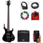Midex MBG-410BK-20AMP 4 Telli Bas Gitar ve 20W Amfi Kulaklık Set - Siyah