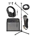 Midex MGA-50BK-PAK Elektro Gitar Amfisi 50 Watt USB Bluetooth Şarjlı 4 girişli (Mikrofon Kulaklık Stand Kablo)