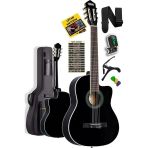 Midex Mgx-100Bk-Bag Üst Seviye Klasik Gitar 4/4 Sap Ayarlı Gül Klavye (Tuner Çanta Askı Capo Metod Pena) Outlet Vitrin