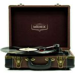Midex Mtx-101BN Nostaljik Retro Pikap Plak Çalar Şarjlı ve Bluetooth'lu - Kahverengi