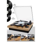 Midex Mtx-256X Nostaljik Pikap Plak Çalar (Şarjlı Bluetooth Aux Hoparlörlü 3 Devir) İğne Dahil - Ahşap
