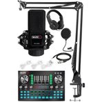 Midex Mx-2020 Diamond Set Efektli Ses Kartı Mikrofon Kulaklık Stand Kayıt Canlı Yayın Seti